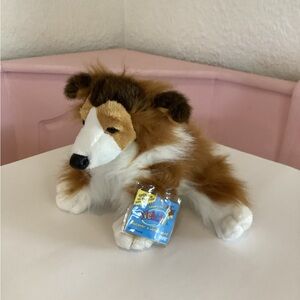 Retired Webkinz  Ganz Collie Dog Sealed Unused Code Tag Fluffy Rare Stuffed Toy